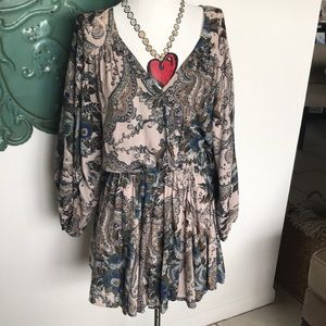 Free People lightweight floral print mini dress